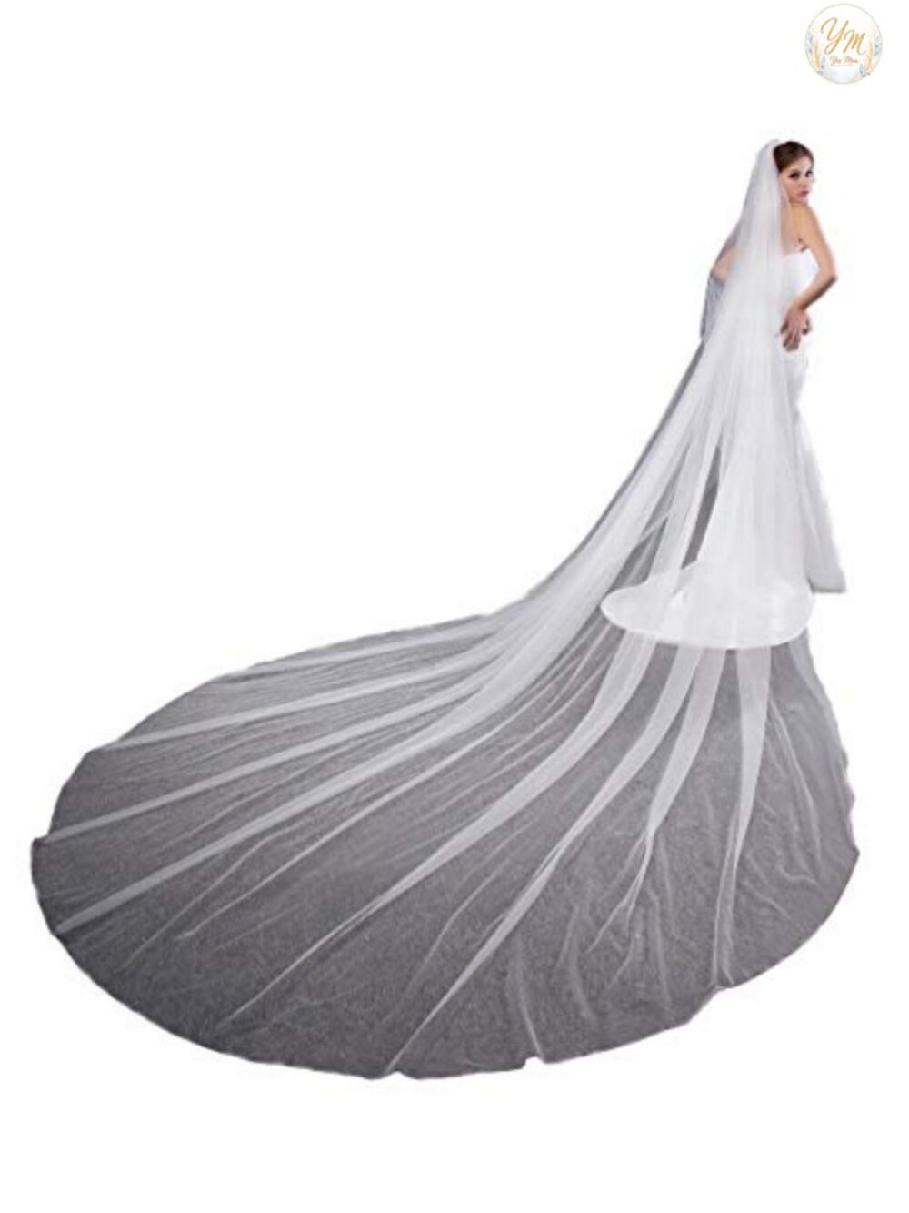 2 Tier Simple Wedding Bridal Veil with Metal Comb Long Soft Tulle